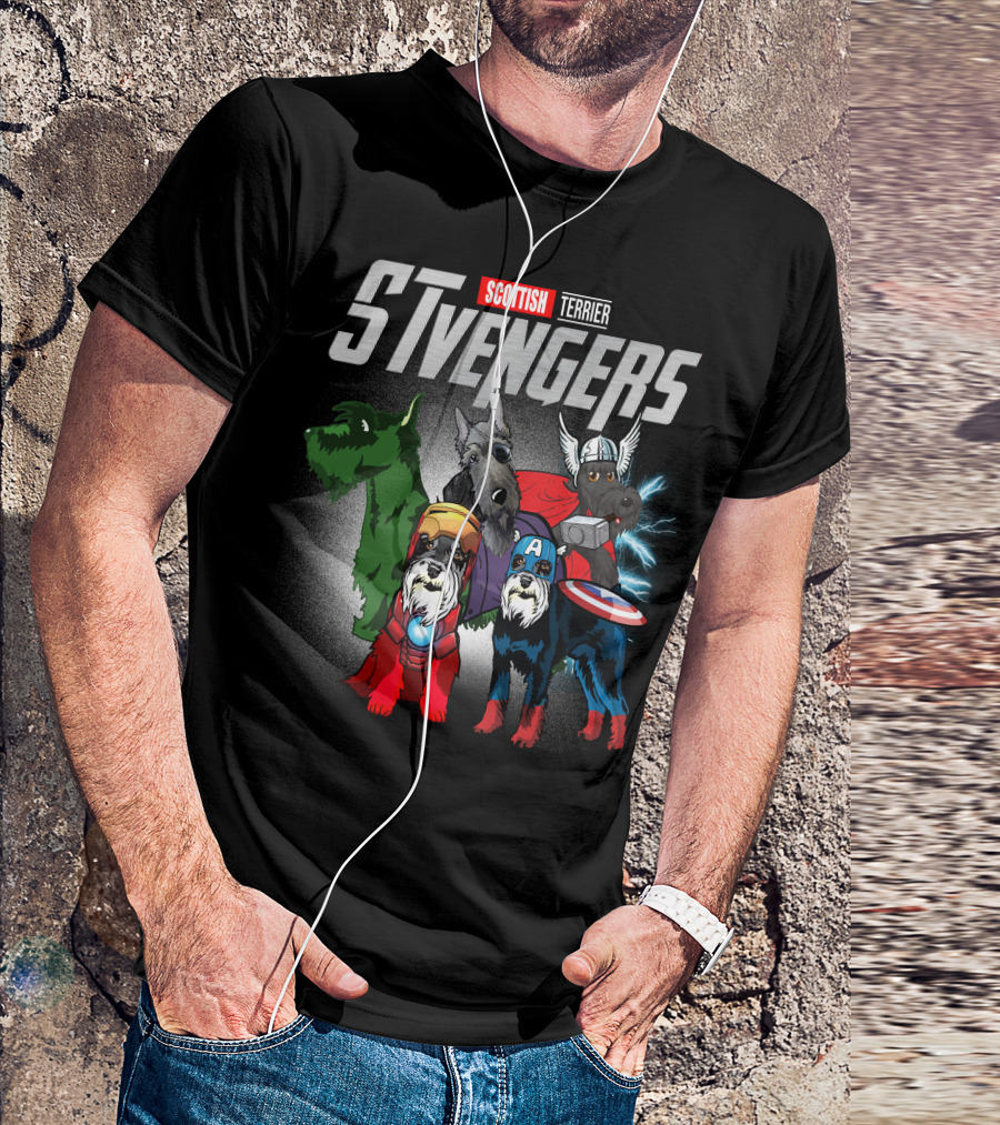 Scottish Terrier STvengers Assemble Heroes T-Shirt