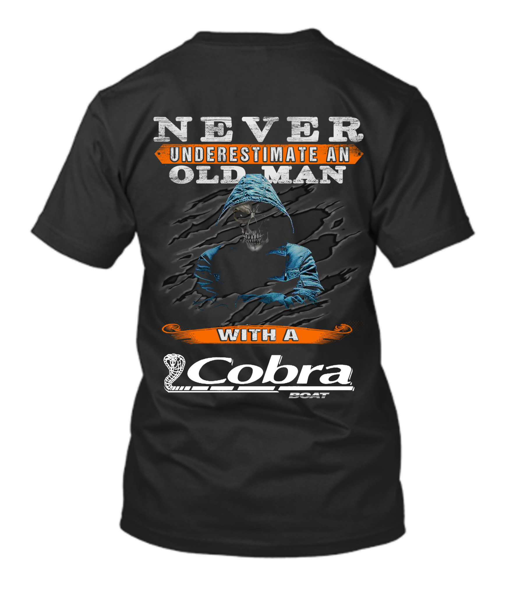 NEVER UNDERESTIMATE AN OLD MAN WITH A COBRA BOAT T-Shirt