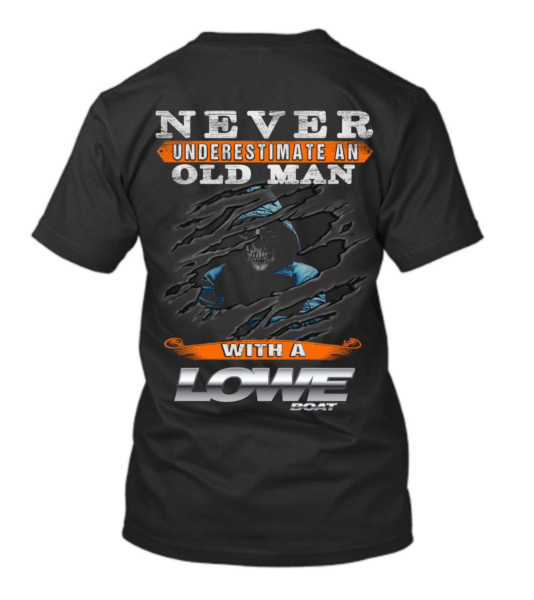 Never Underestimate An Old Man With A Lowe Boat T-Shirt