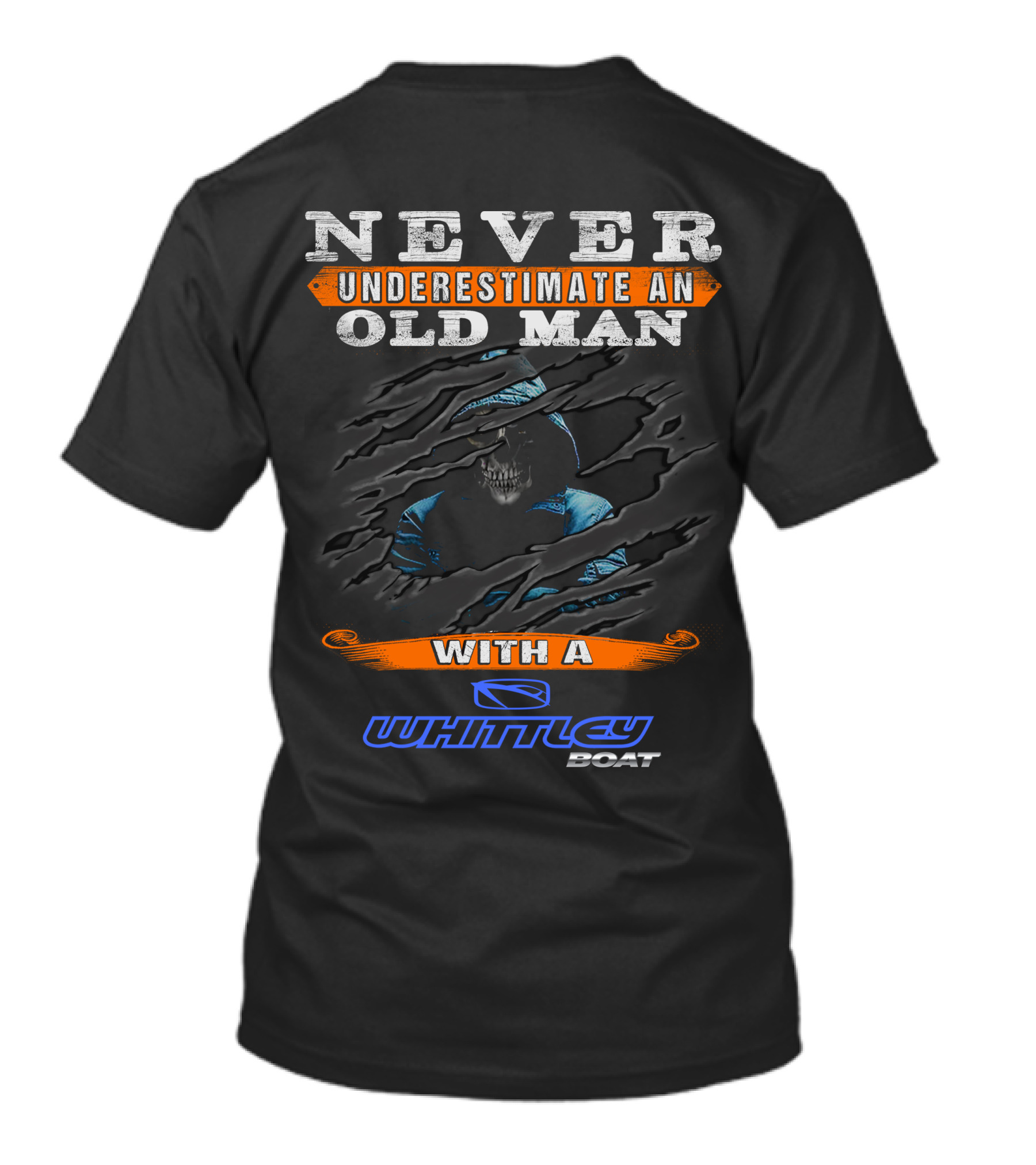 Never Underestimate An Old Man With A Whittley Boat T-Shirt