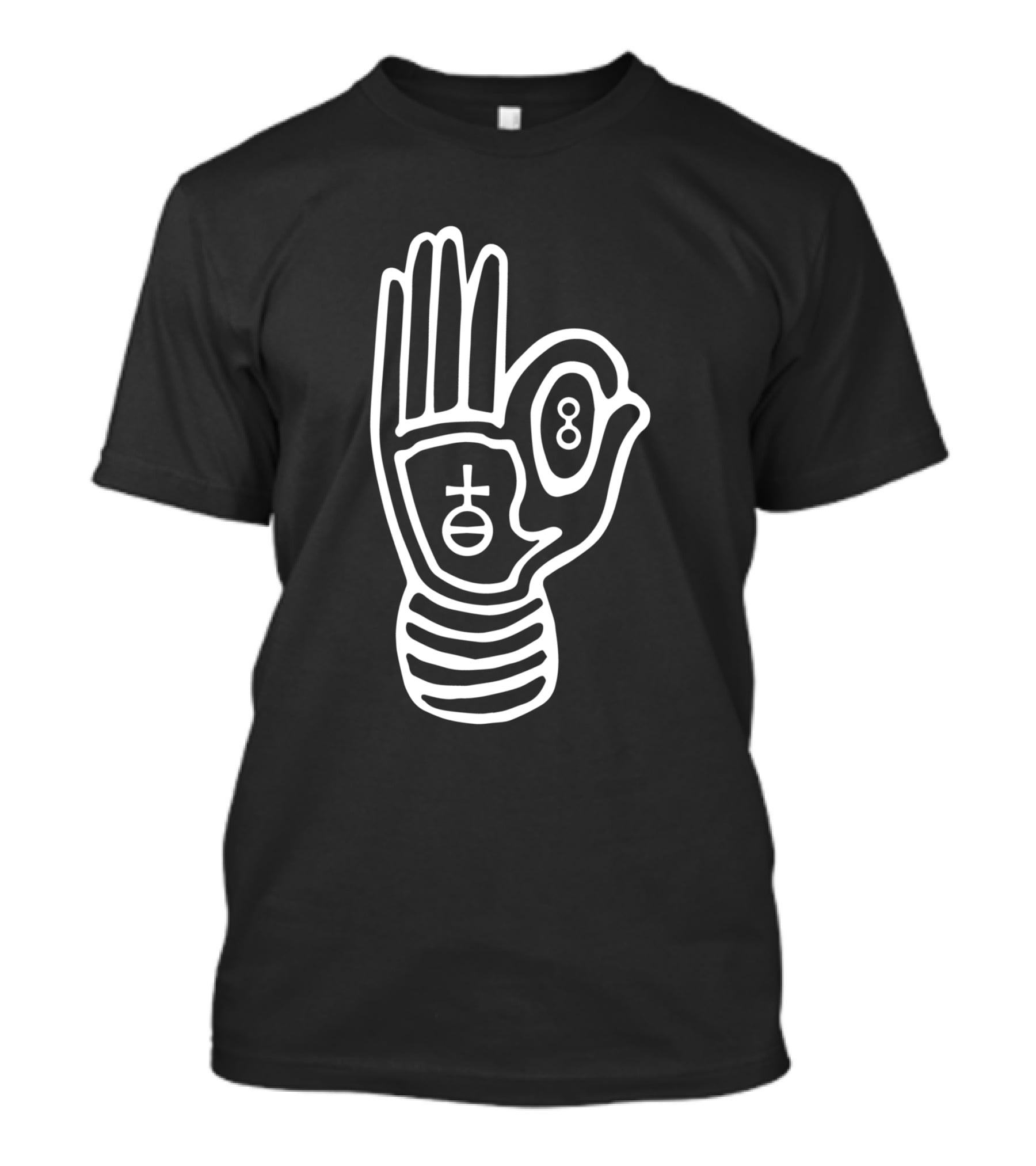 6 Fingered Hand With Symbolic Circle And Eight T-Shirt