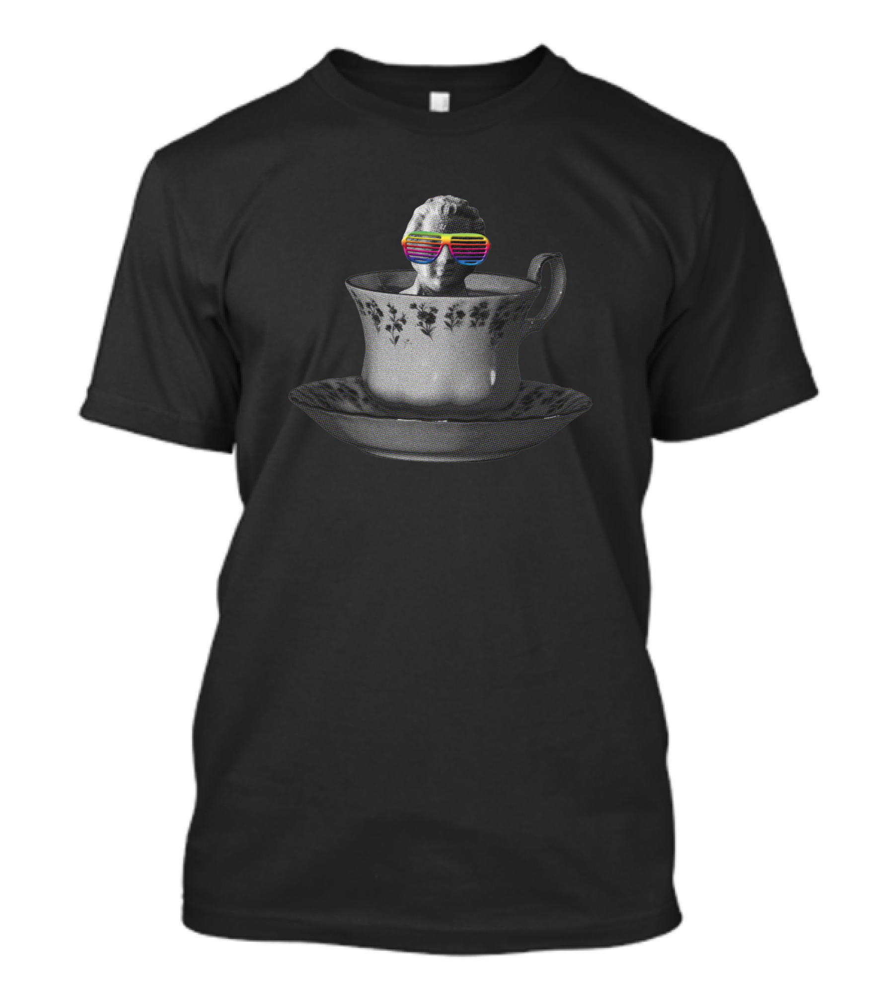 Bust In Teacup With Rainbow Sunglasses T-Shirt