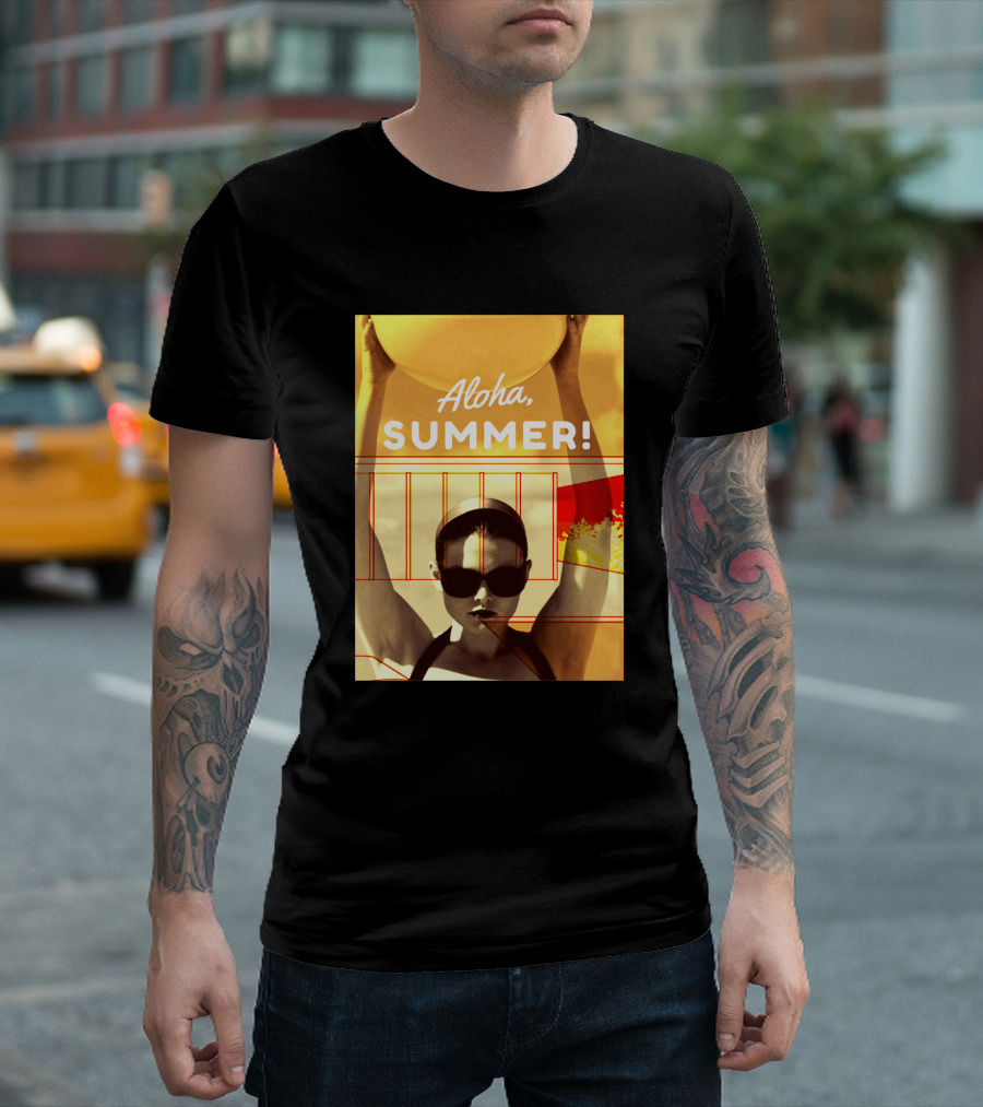 Aloha Summer Beach Ball Sunglasses Retro Vibes T-Shirt