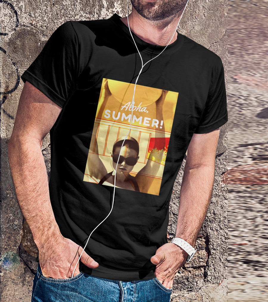 Aloha Summer Beach Ball Sunglasses Retro Vibes T-Shirt