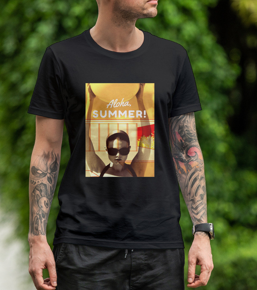 Aloha Summer Beach Ball Sunglasses Retro Vibes T-Shirt