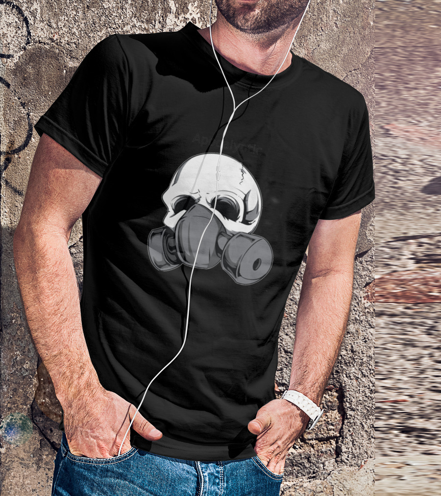 Apocalyptic Skull With Gas Mask 39688 T-Shirt