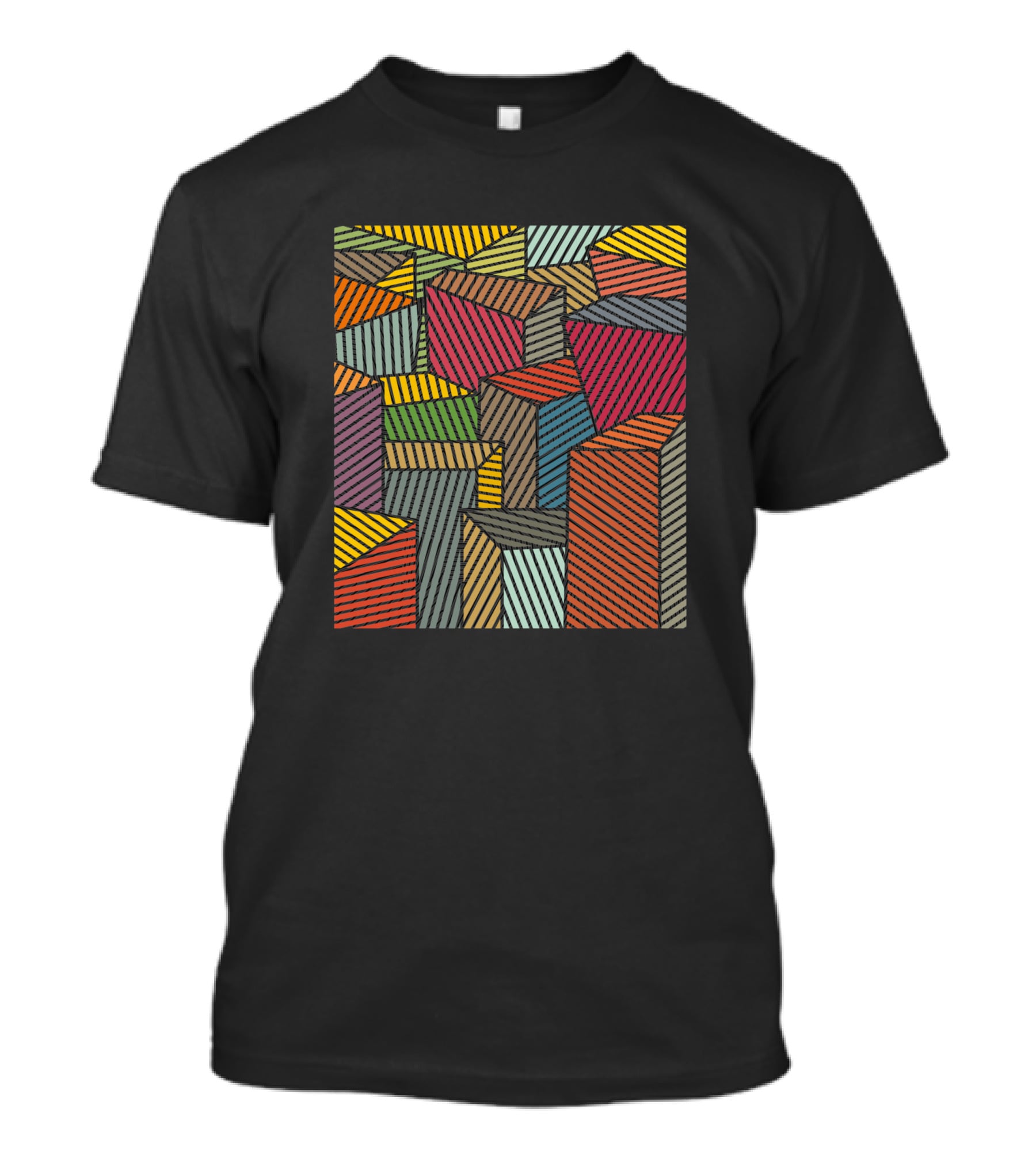 Architexture Remix 995751 Colorful Geometric Blocks T-Shirt