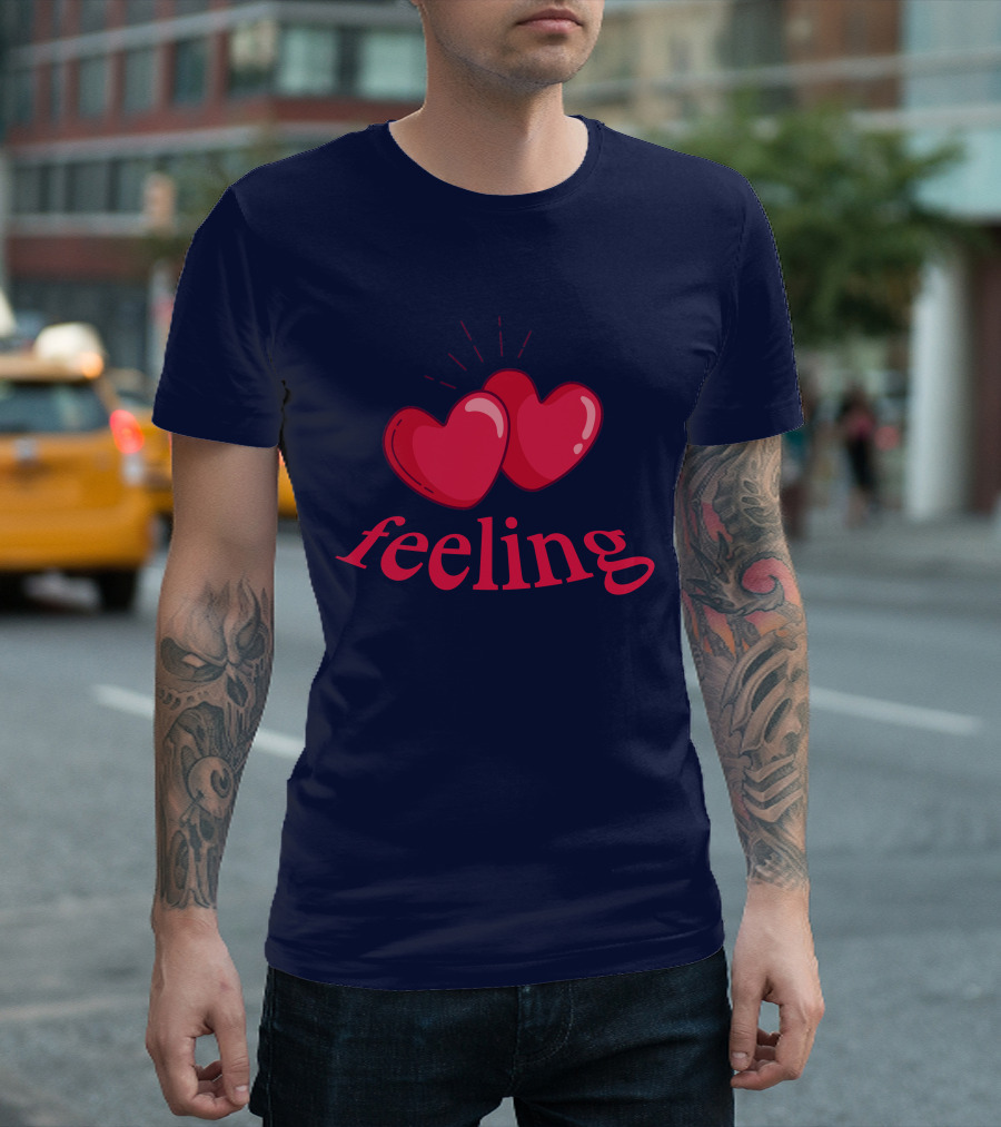 Feeling With Red Hearts Iconic T-Shirt