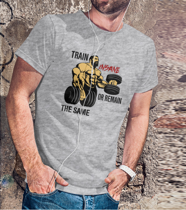 Train Insane Or Remain The Same Fitness And Bodybuilding T-Shirt