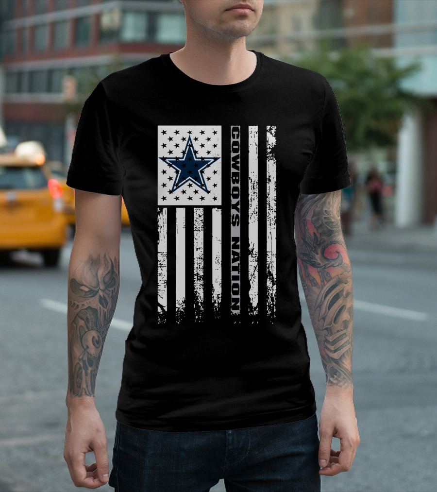 Dallas Cowboys Nation Flag Stars And Stripes T-Shirt