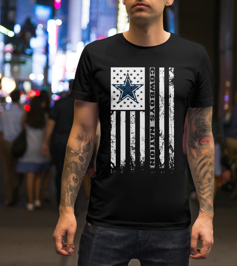 Dallas Cowboys Nation Flag Stars And Stripes T-Shirt