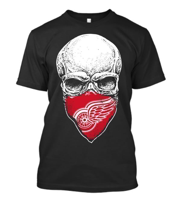 Detroit Red Wings Skull Bandana T-Shirt
