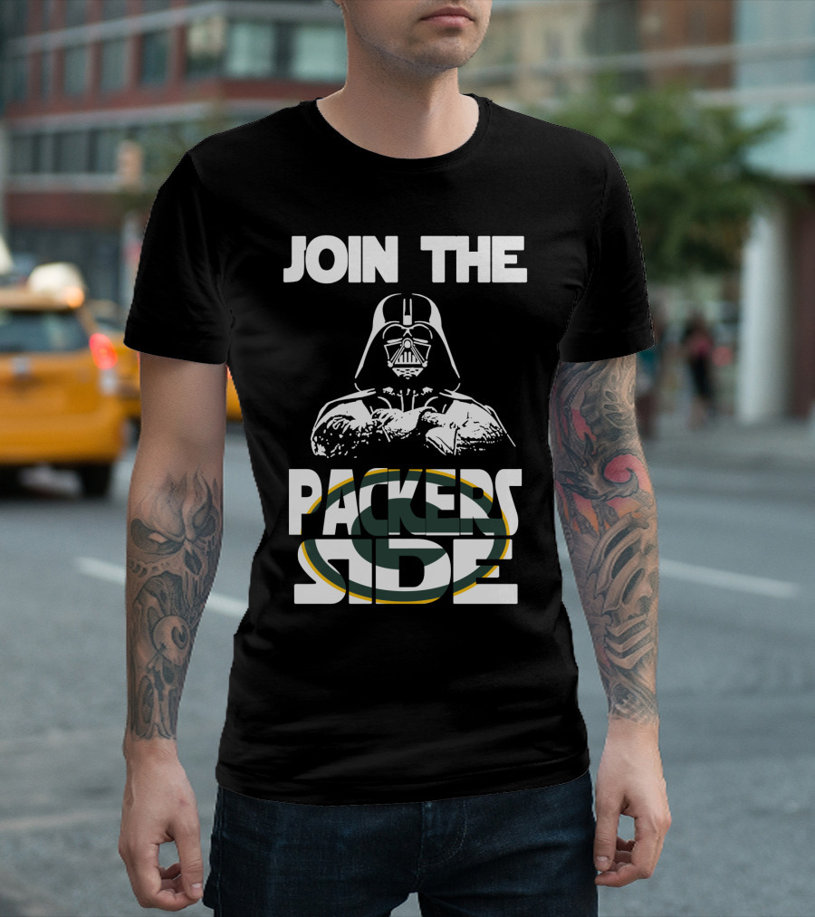 Join The Packers Side Darth Vader Star Wars Green Bay Packers T-Shirt
