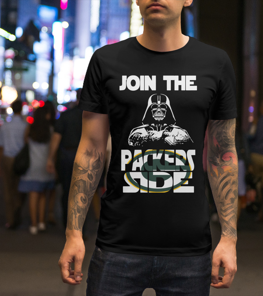 Join The Packers Side Darth Vader Star Wars Green Bay Packers T-Shirt