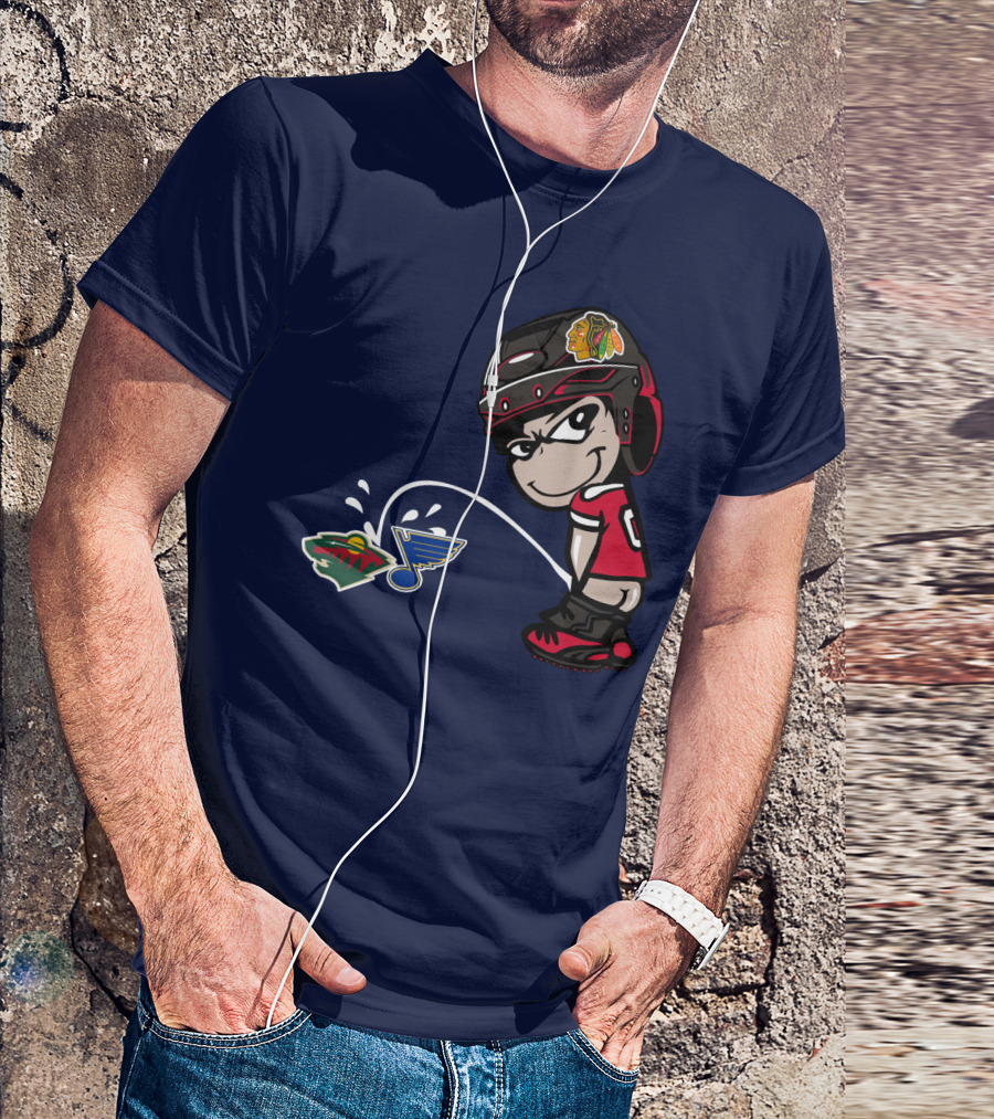 Chicago Blackhawks Vs Minnesota Wild St Louis Blues Rivalry T-Shirt