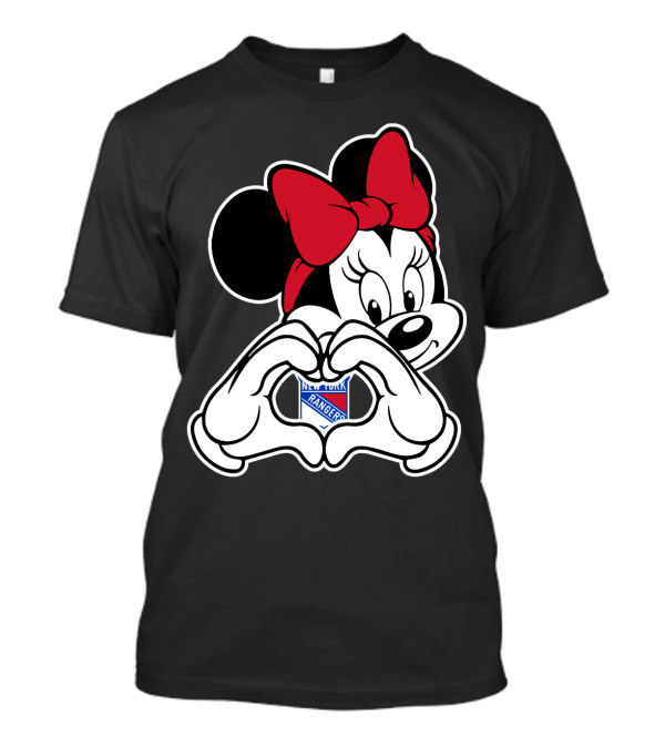 Minnie Mouse Heart Hands New York Rangers T-Shirt