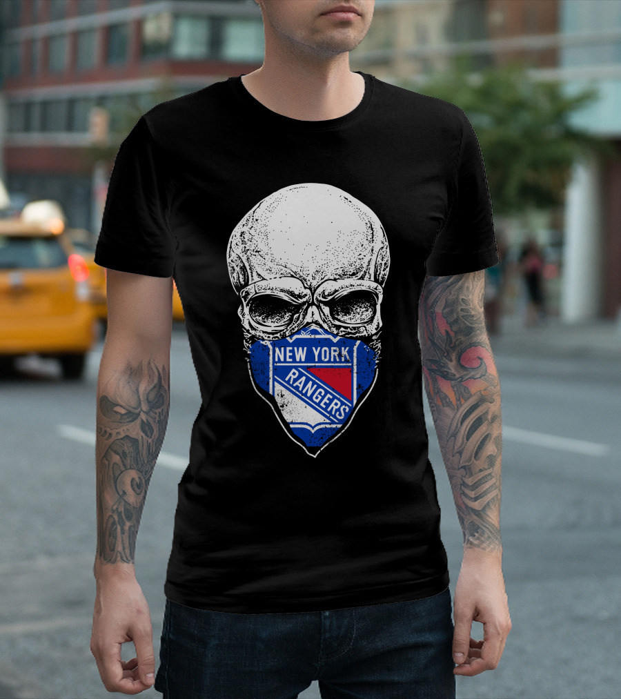 New York Rangers Skull Mask T-Shirt
