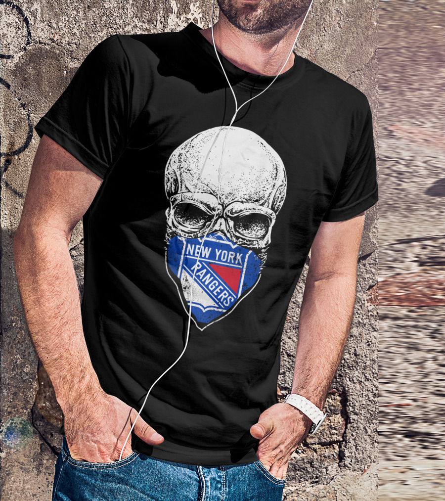 New York Rangers Skull Mask T-Shirt