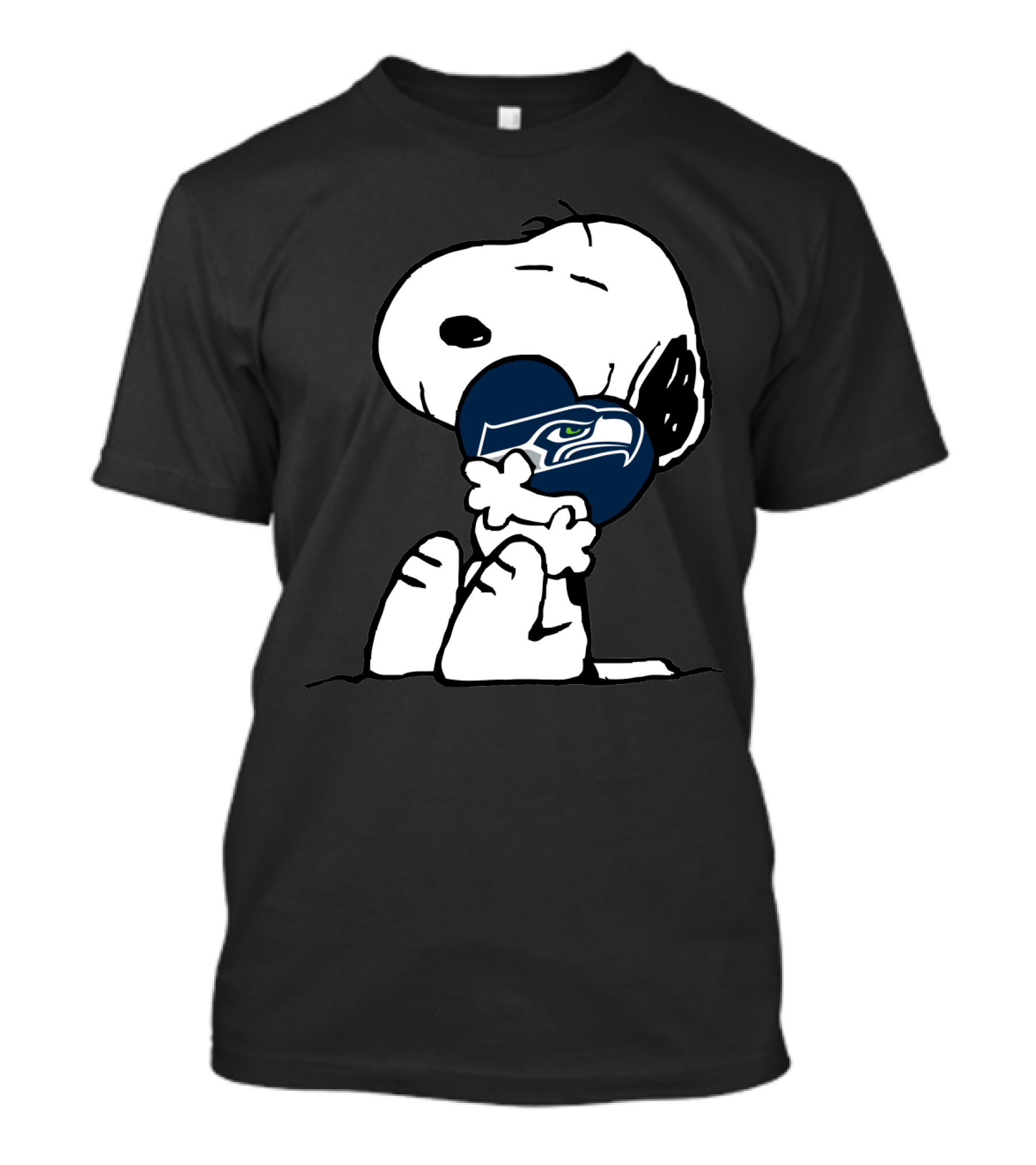 Seattle Seahawks Snoopy Hugging Heart T-Shirt