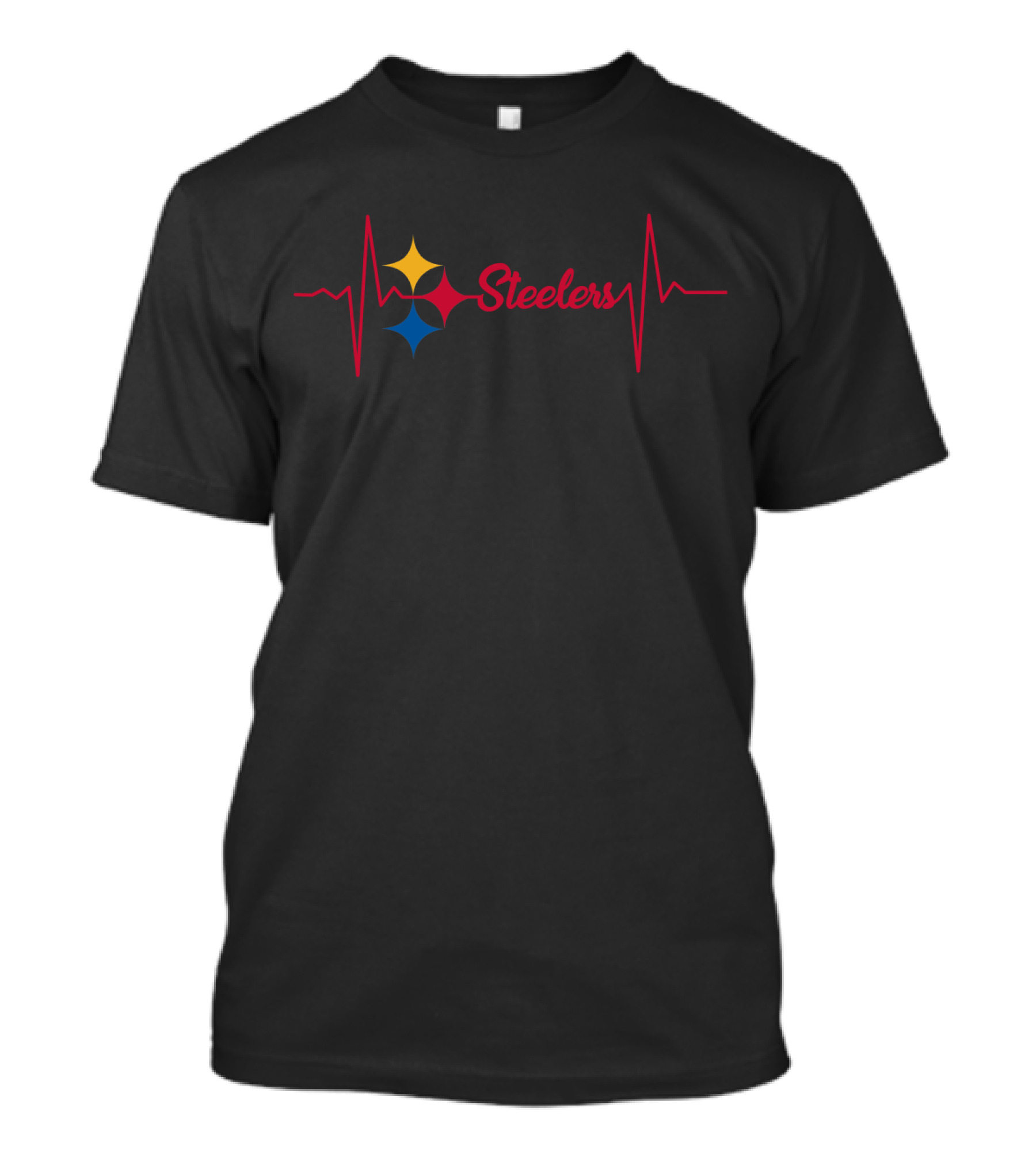 Pittsburgh Steelers Logo Heartbeat Ekg T-Shirt