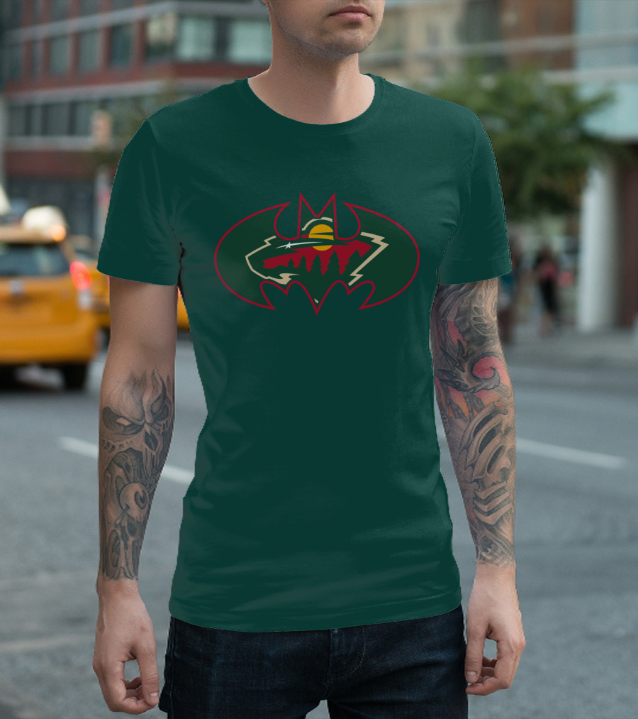 Minnesota Wild Batman Logo Mashup T-Shirt