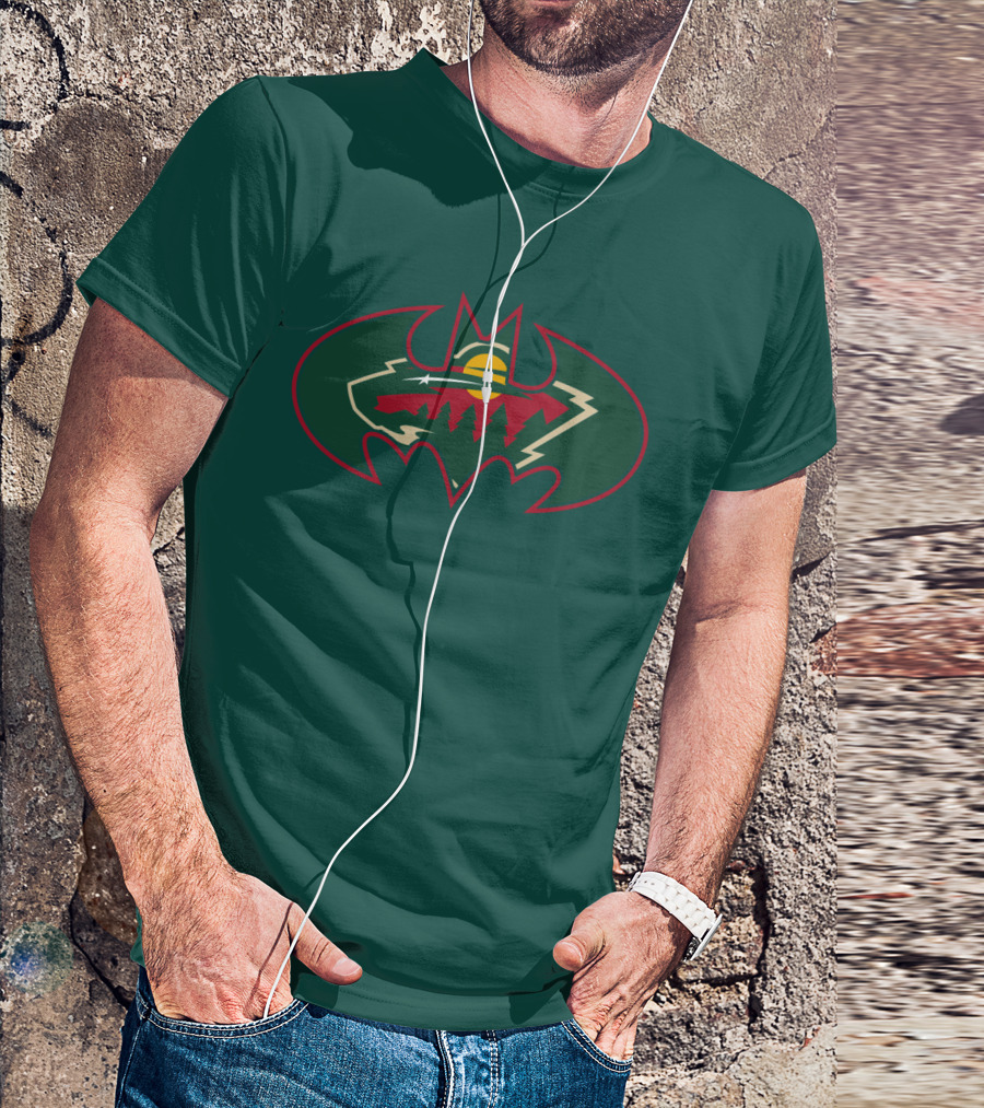 Minnesota Wild Batman Logo Mashup T-Shirt