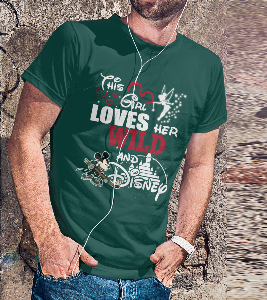 This Girl Loves Her Minnesota Wild And Disney T-Shirt