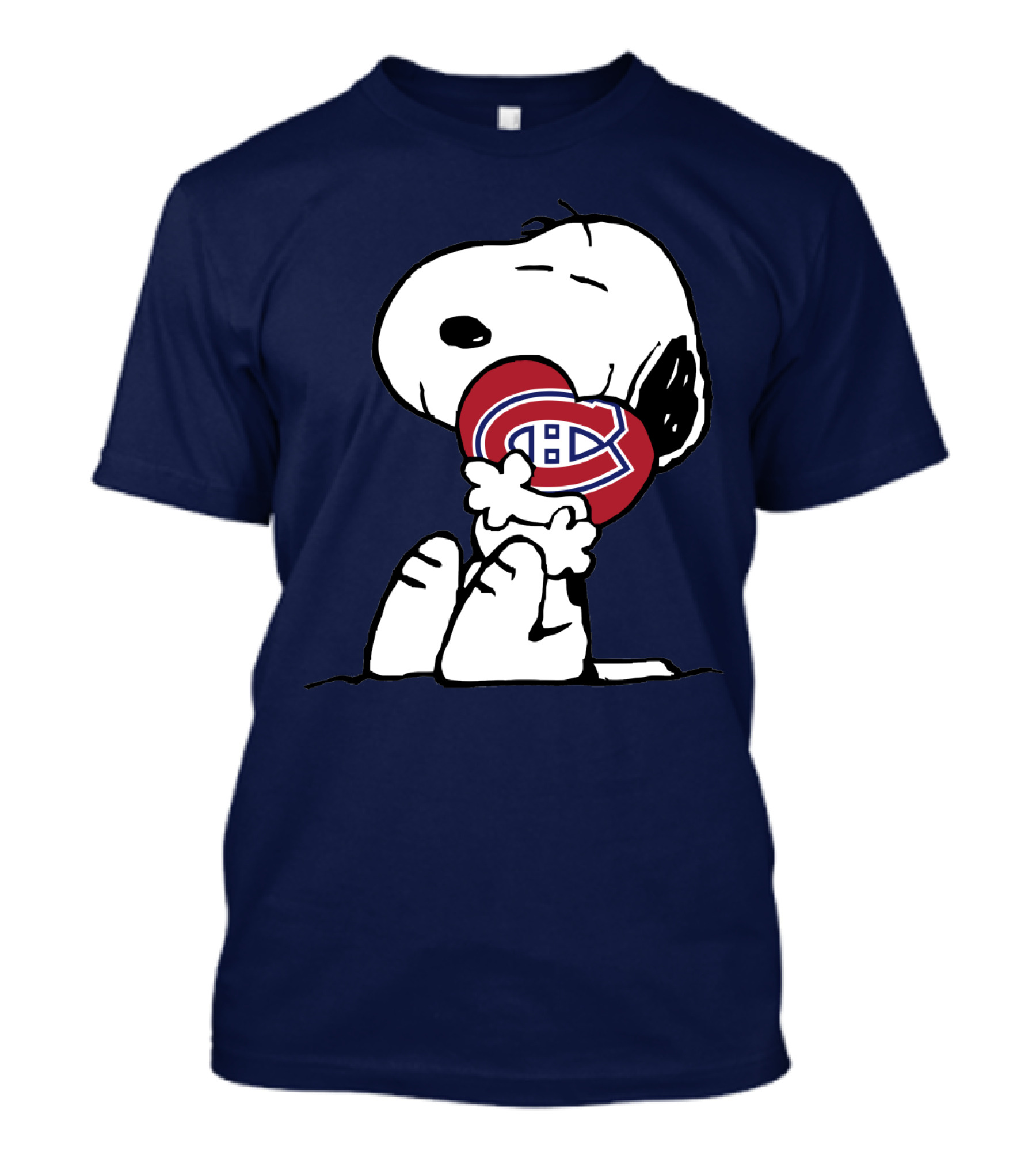 Montreal Canadiens Snoopy Hugging Heart T-Shirt