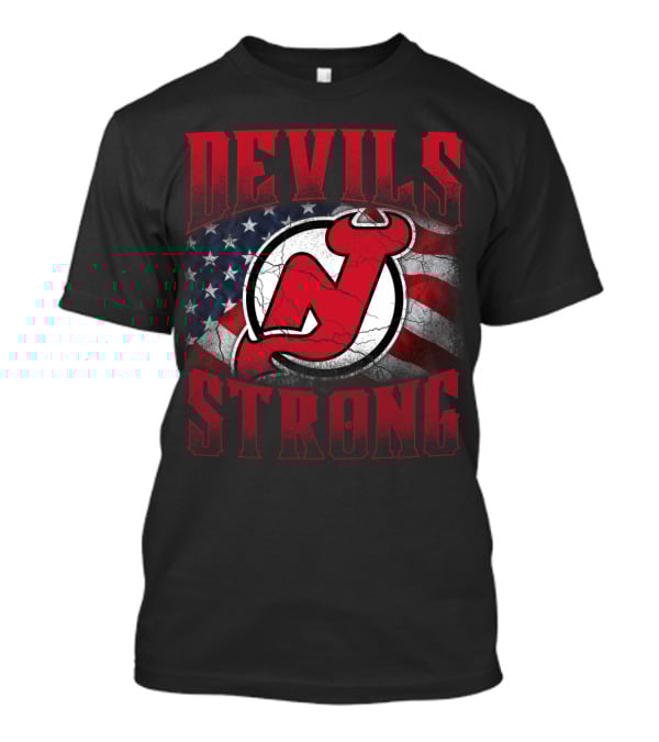 New Jersey Devils Strong American Flag T-Shirt