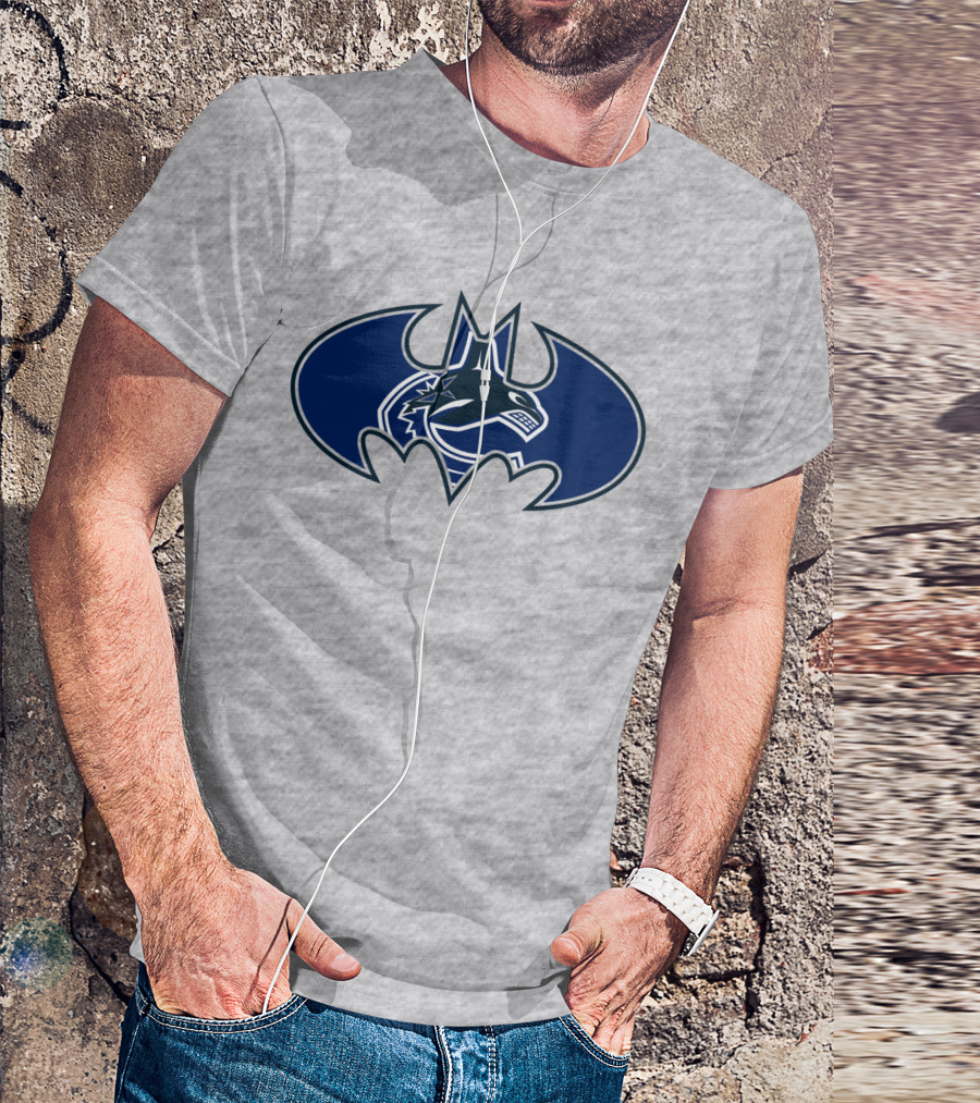 Vancouver Canucks Orca Batman Logo Fusion T-Shirt