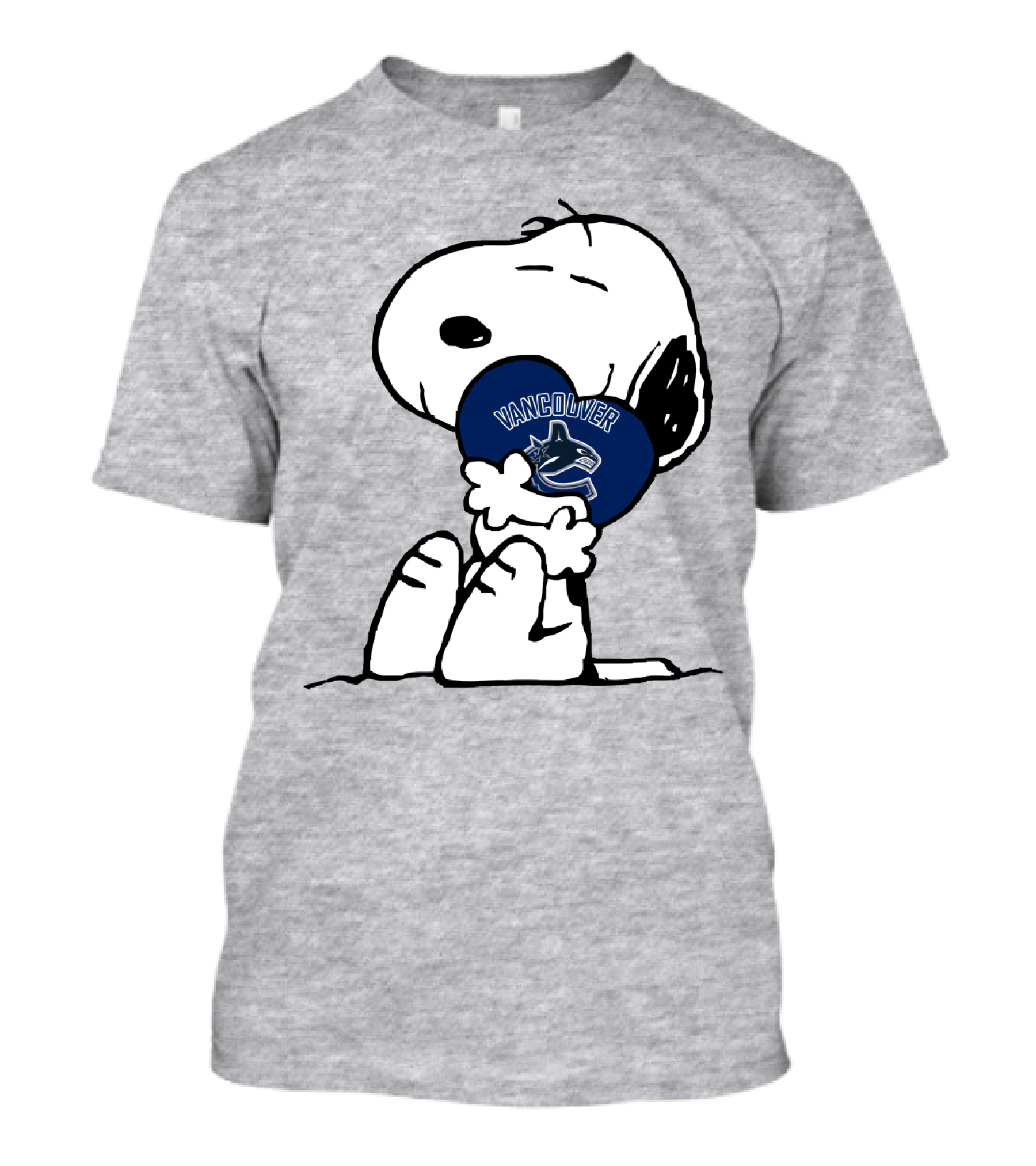 Vancouver Canucks Snoopy Hockey Puck T-Shirt
