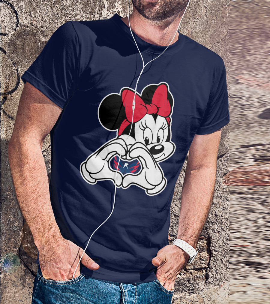 Minnie Mouse Heart Hands Washington Capitals T-Shirt