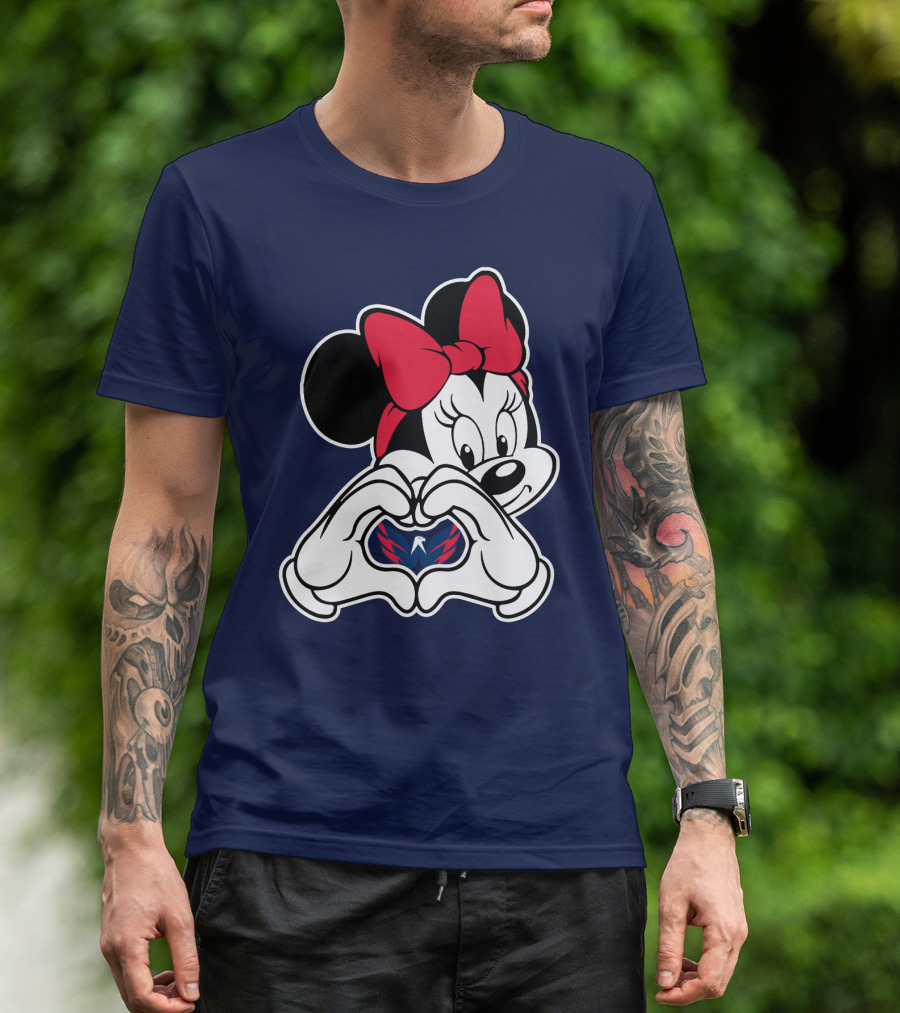 Minnie Mouse Heart Hands Washington Capitals T-Shirt