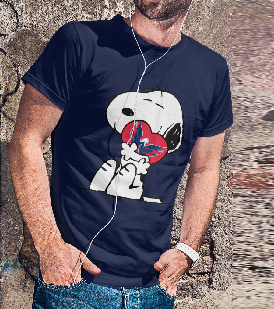 Snoopy Hugging Washington Capitals Heart T-Shirt