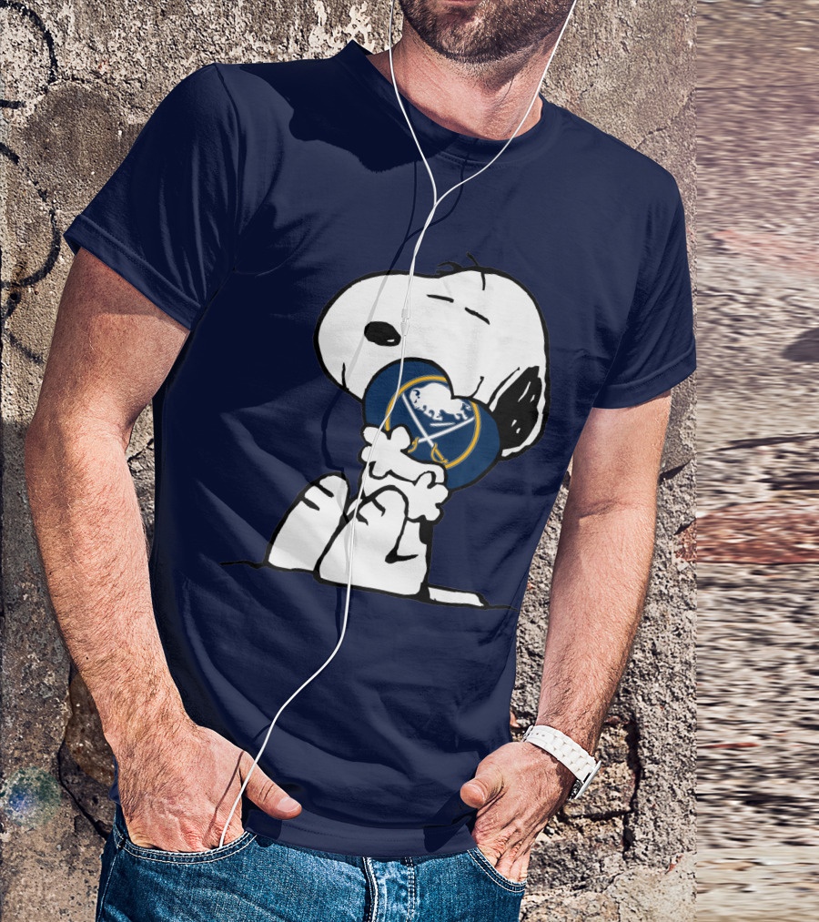 Snoopy Hugging Buffalo Sabres T-Shirt