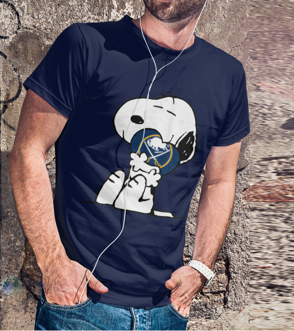 Snoopy Hugging Buffalo Sabres T-Shirt