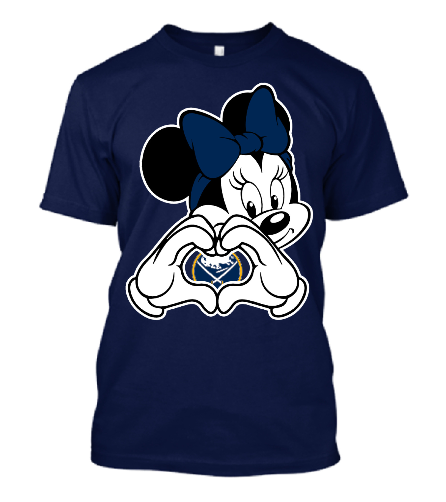 Buffalo Sabres Minnie Mouse Heart Hands T-Shirt