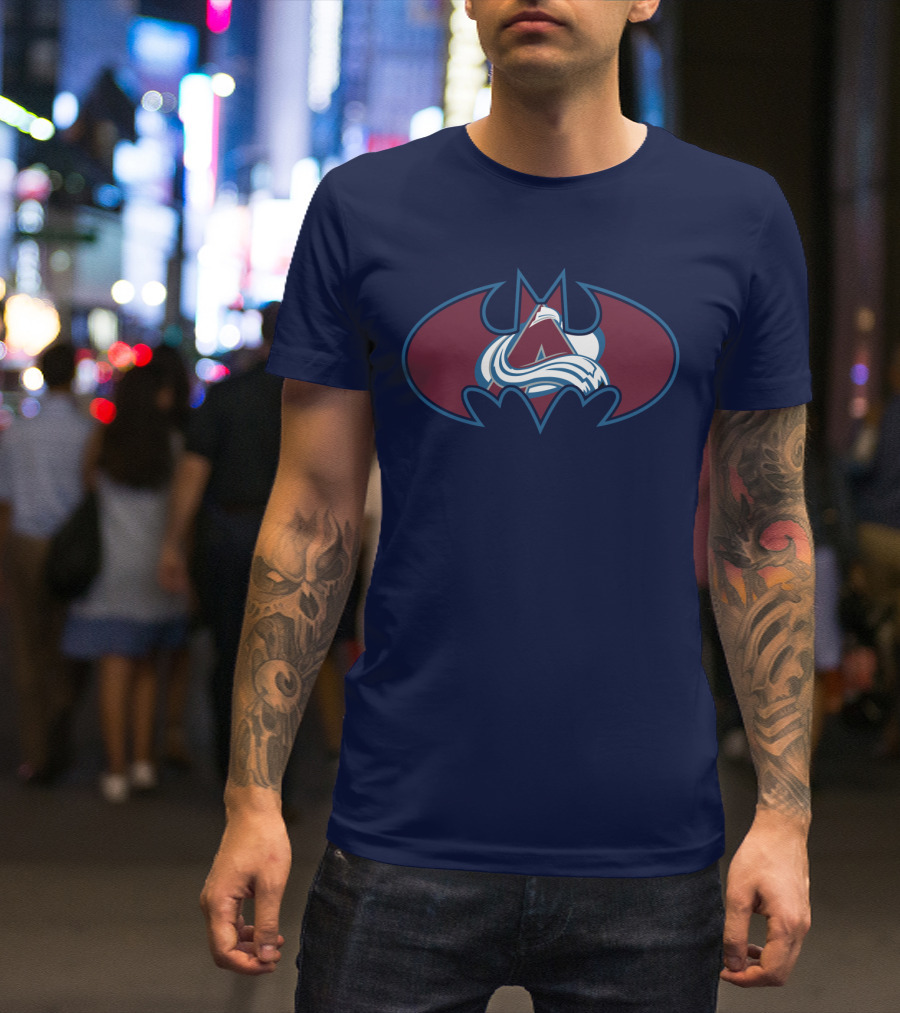 Colorado Avalanche Batman Logo Mashup T-Shirt