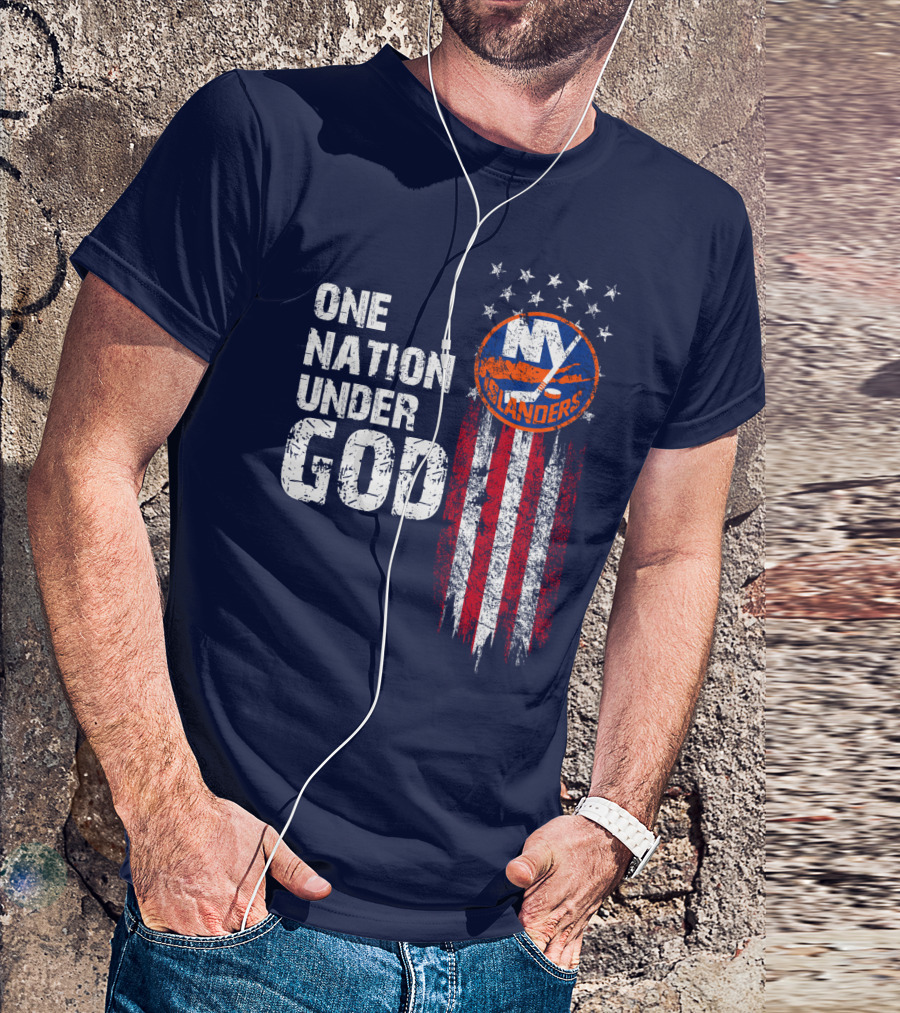 One Nation Under God New York Islanders Stars And Stripes T-Shirt