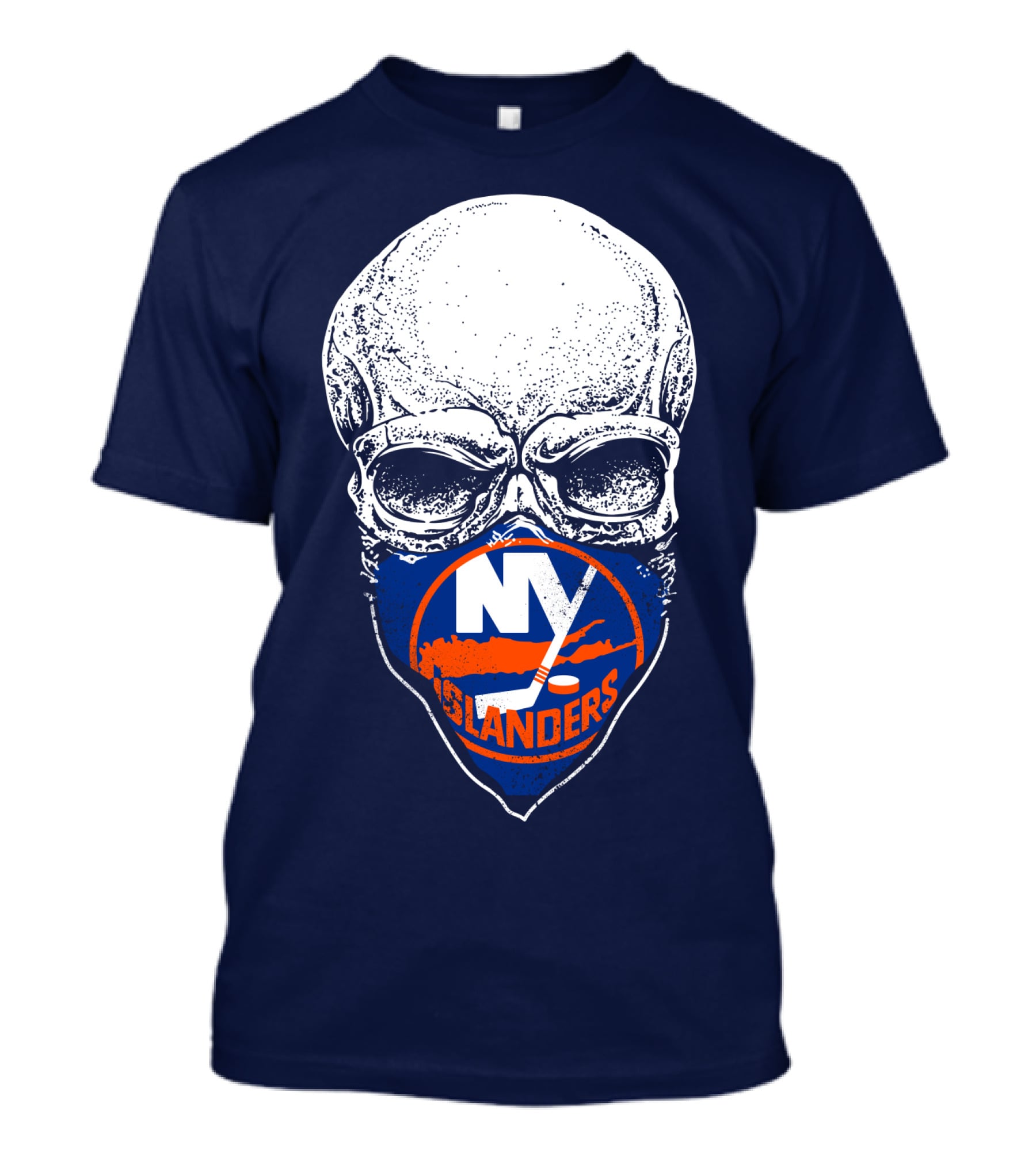 Ny Islanders Skull Logo Hockey Fan T-Shirt