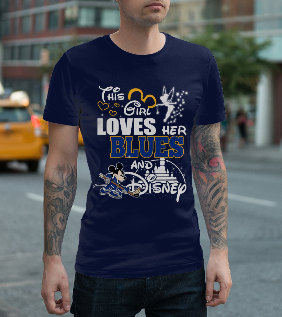 This Girl Loves Her Blues And Disney T-Shirt