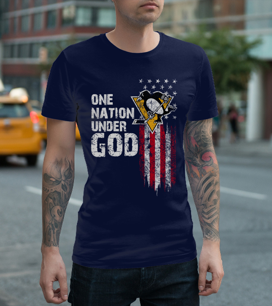 One Nation Under God Pittsburgh Penguins T-Shirt