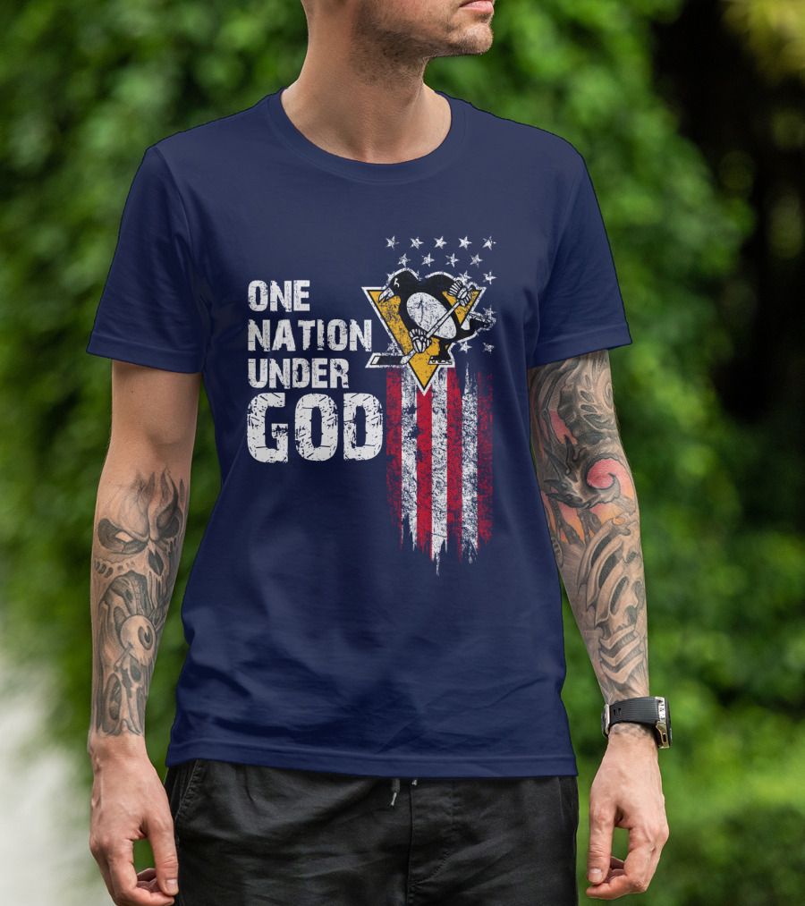 One Nation Under God Pittsburgh Penguins T-Shirt