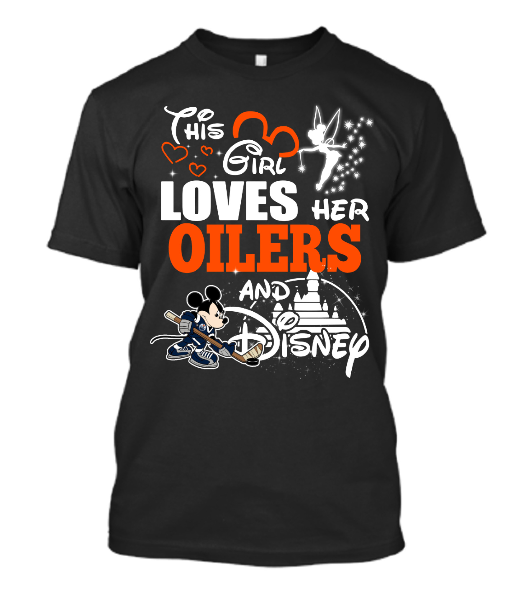 This Girl Loves Her Edmonton Oilers And Disney T-Shirt