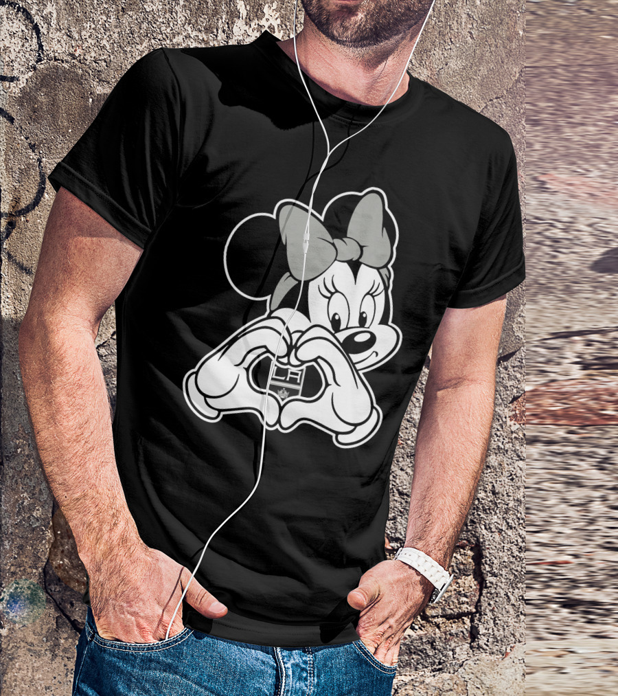 Minnie Mouse La Kings Heart Hands T-Shirt