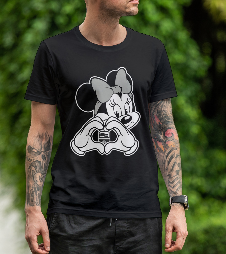 Minnie Mouse La Kings Heart Hands T-Shirt