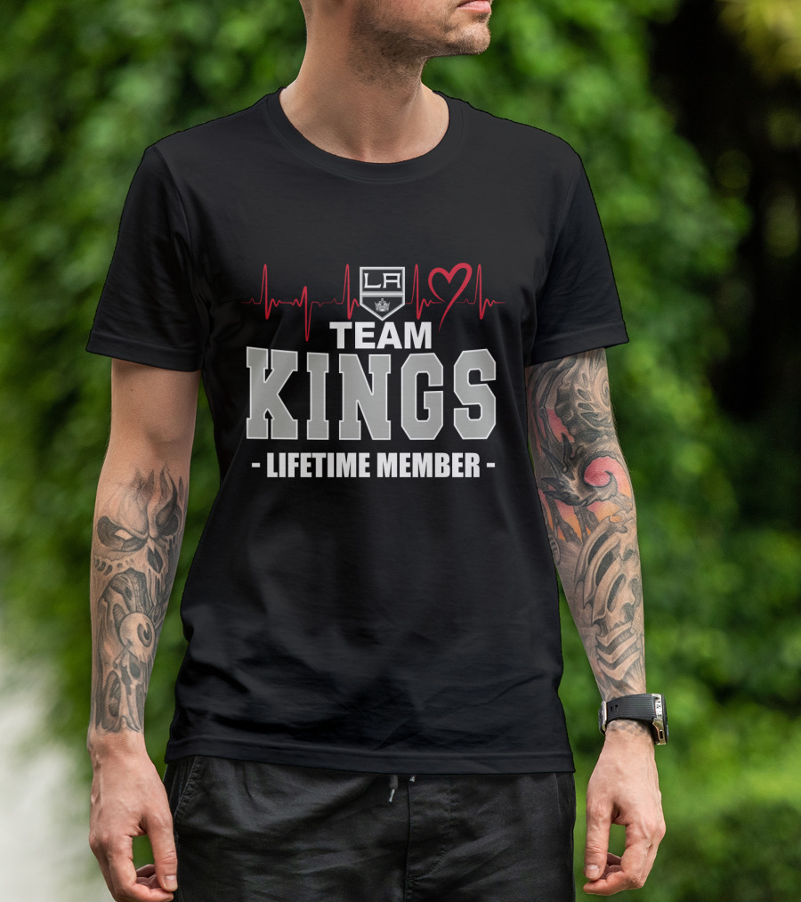 Team Los Angeles Kings Lifetime Member Heartbeat Love T-Shirt