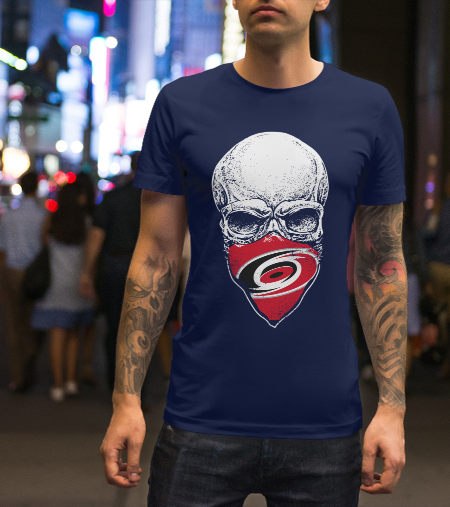 Carolina Hurricanes Skull Mask T-Shirt