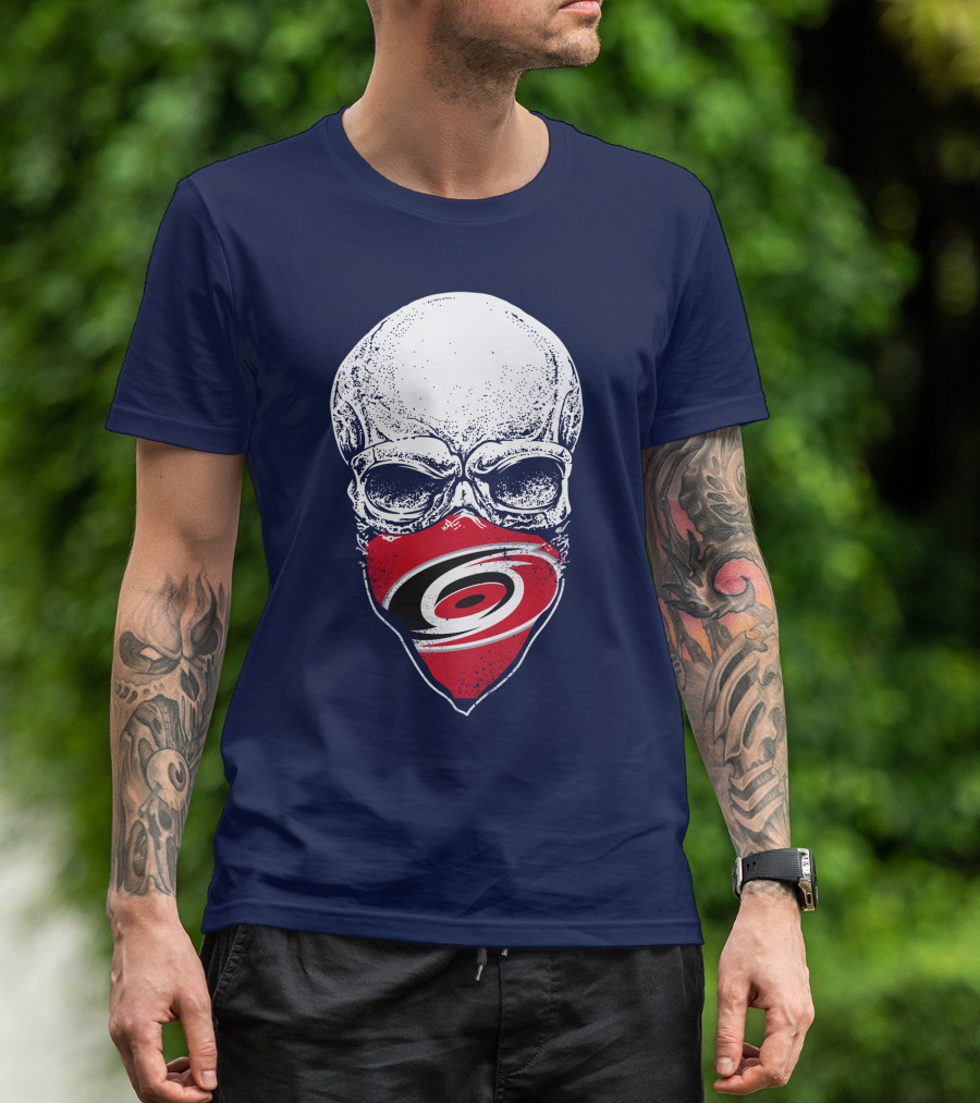 Carolina Hurricanes Skull Mask T-Shirt