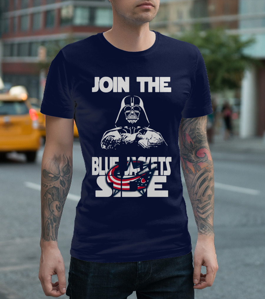 Join The Blue Jackets Side T-Shirt